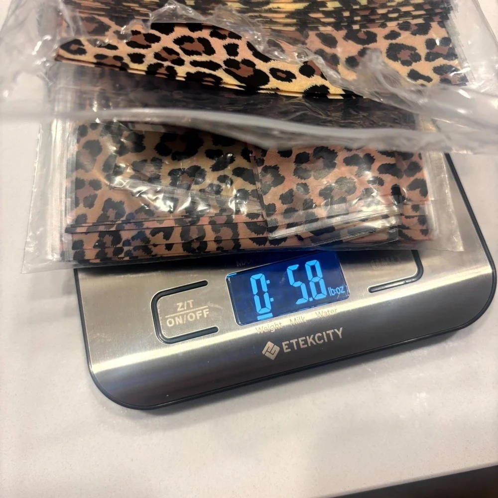 Leopard Print Treat Bags w Ribbon Safari Jungle Party Favor Bags ~100pcs